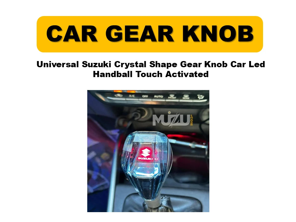 1 Pc Universal Suzuki Crystal Shape Gear Knob – LED Touch Activated Car Handball Shifter