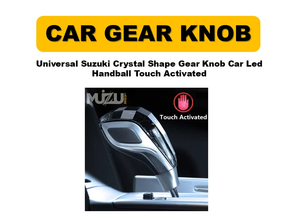 1 Pc Universal Suzuki Crystal Shape Gear Knob – LED Touch Activated Car Handball Shifter