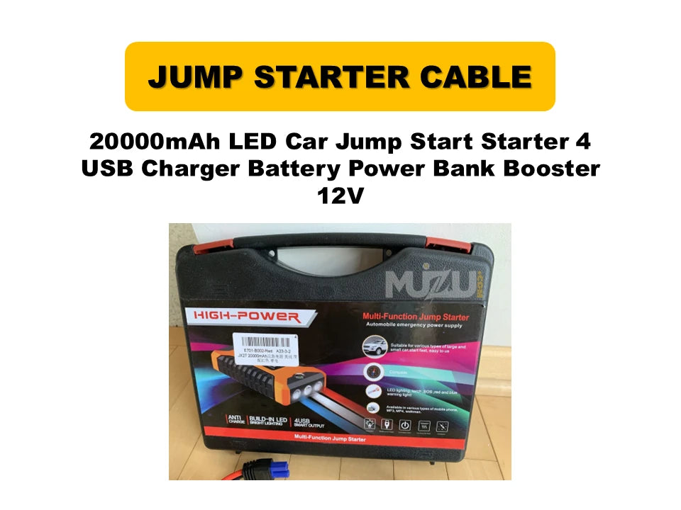 20000mAh LED Car Jump Starter – 12V Battery Booster & 4 USB Power Bank