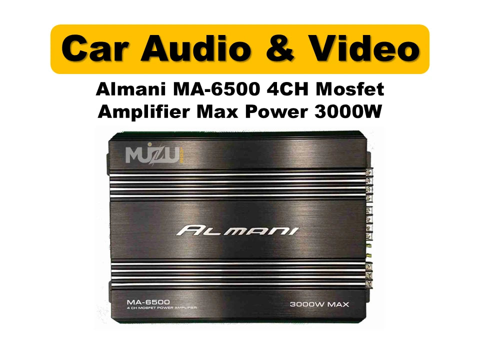 Almani MA-6500 4-Channel MOSFET Car Amplifier | 3000W Max Power