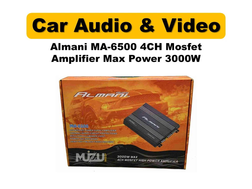 Almani MA-6500 4-Channel MOSFET Car Amplifier | 3000W Max Power