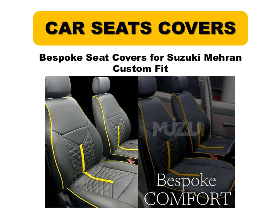 Suzuki Mehran Bespoke Seat Covers – Custom Fit & Premium Interior Protection