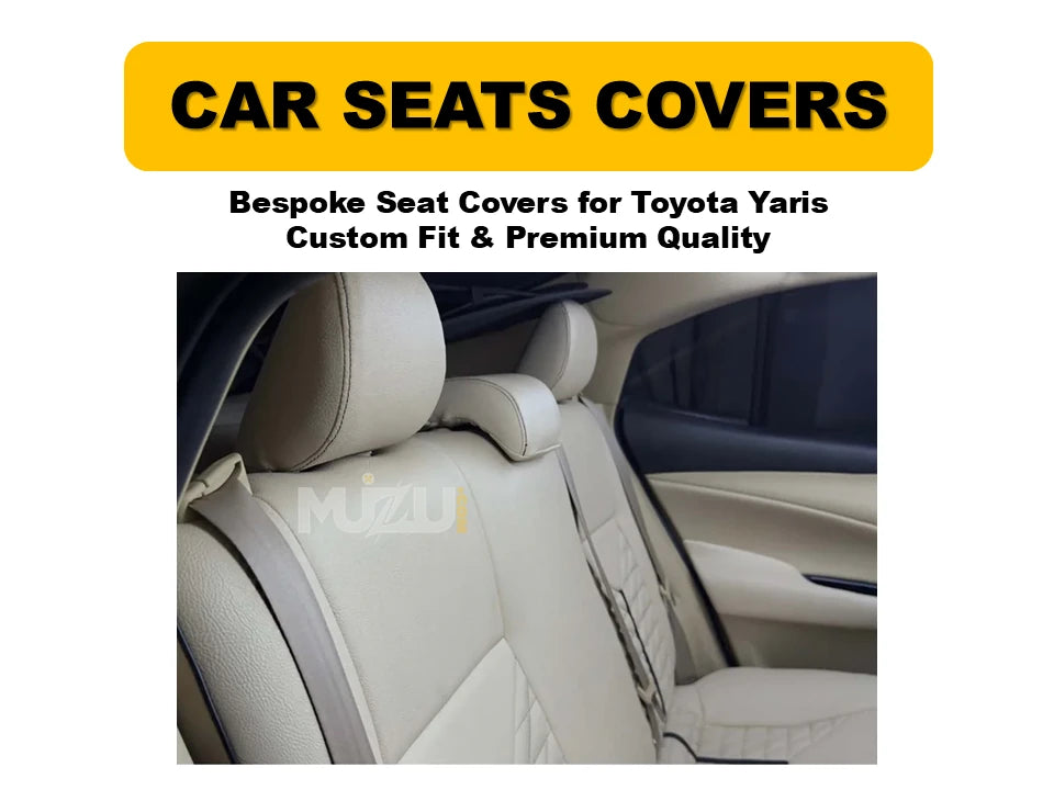 Toyota Yaris Bespoke Seat Covers – Custom Fit, Premium Comfort & Quality Protection
