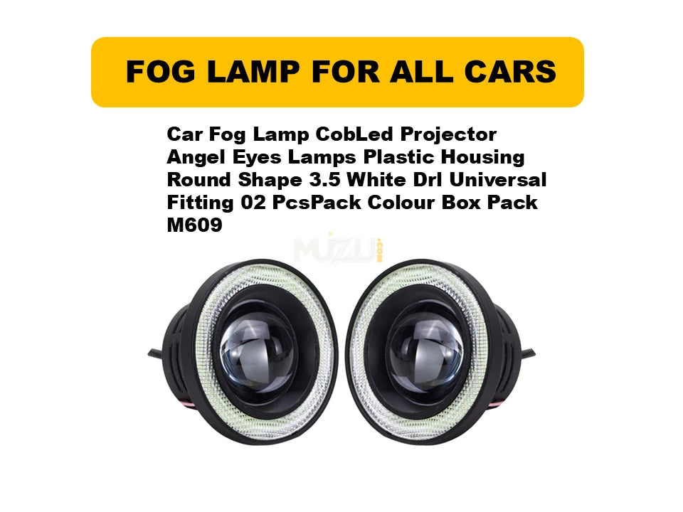 COB LED Projector Fog Lamps with Angel Eyes – Universal 3.5 M609