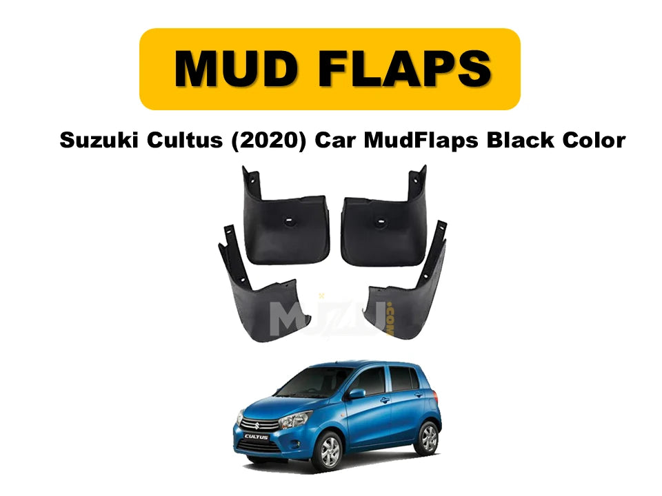 Car Mud Flaps Suzuki Cultus 2020 – Black 4 Pcs Set Box Pack Famizu