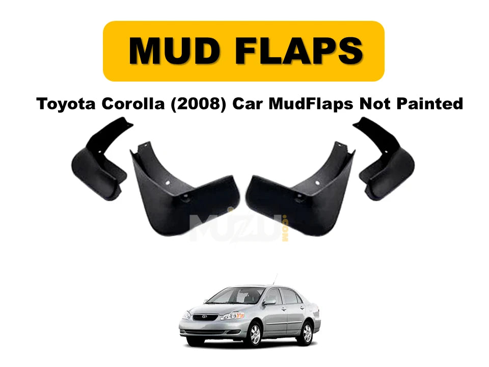 Car Mud Flaps Toyota Corolla 2008 – Not Painted 4 Pcs Set Poly Bag Pack Casp 17-MF301