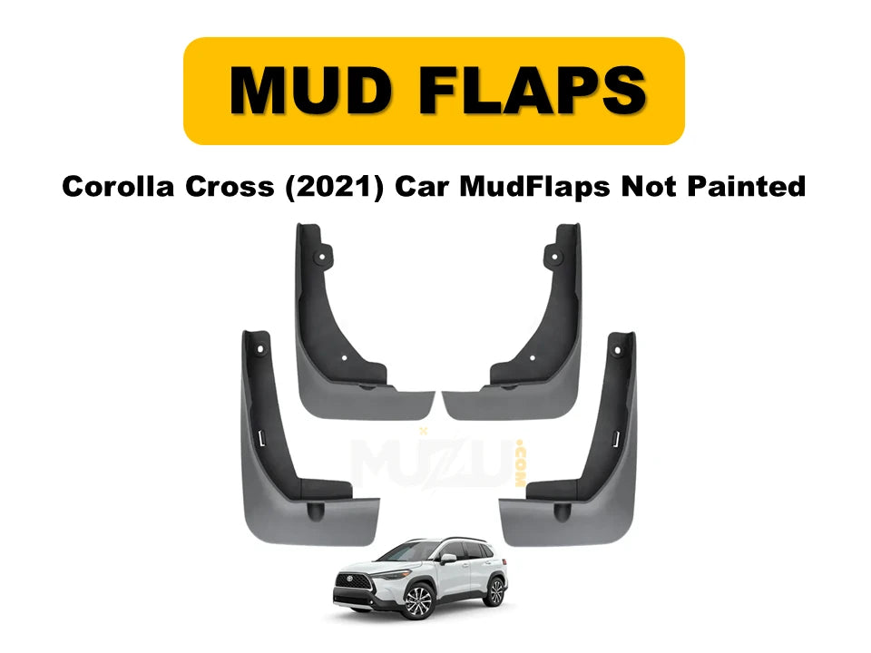 Car Mud Flaps Toyota Corolla Cross 2021 – Not Painted 4 Pcs Set with Colour Box Pack (China)