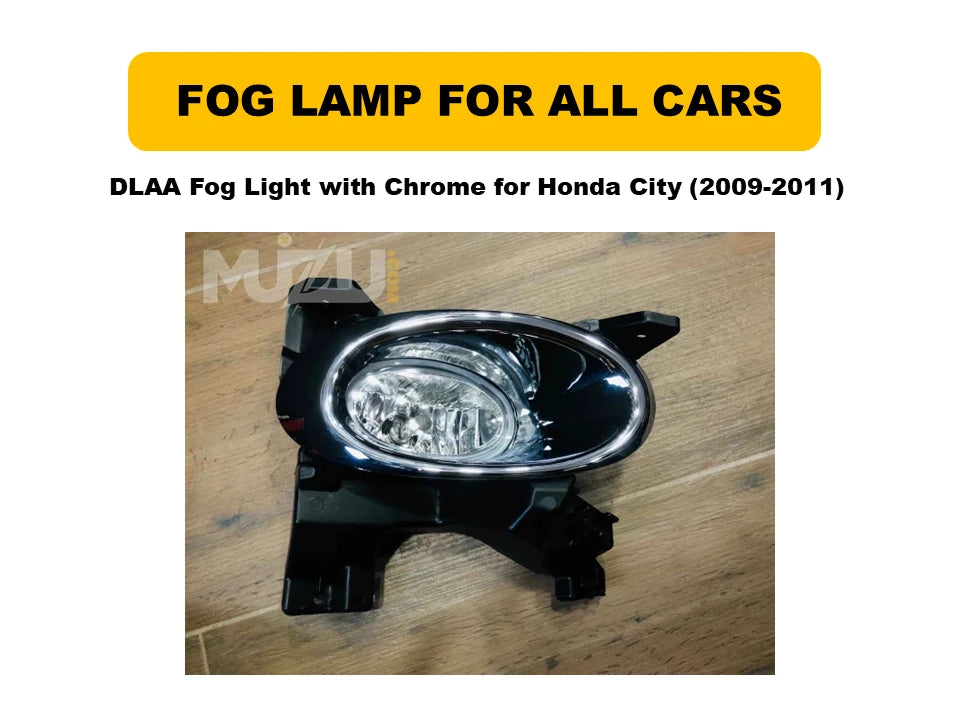 DLAA Chrome Fog Lights Honda City 2009–2011 – OEM Fit Fog Lamps