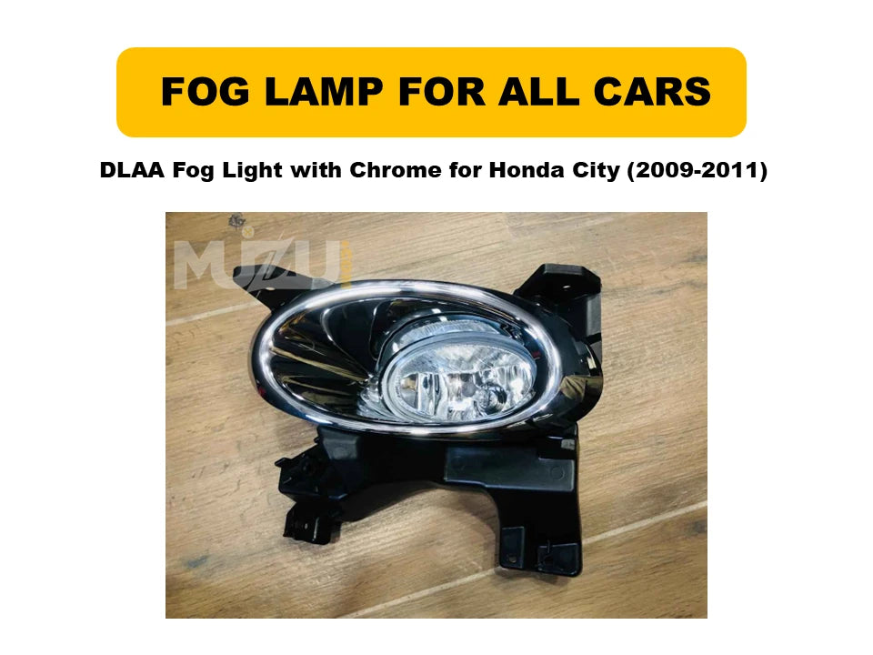 DLAA Chrome Fog Lights Honda City 2009–2011 – OEM Fit Fog Lamps