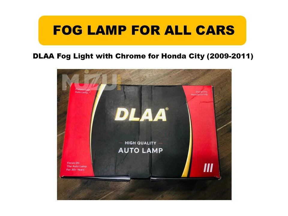 DLAA Chrome Fog Lights Honda City 2009–2011 – OEM Fit Fog Lamps