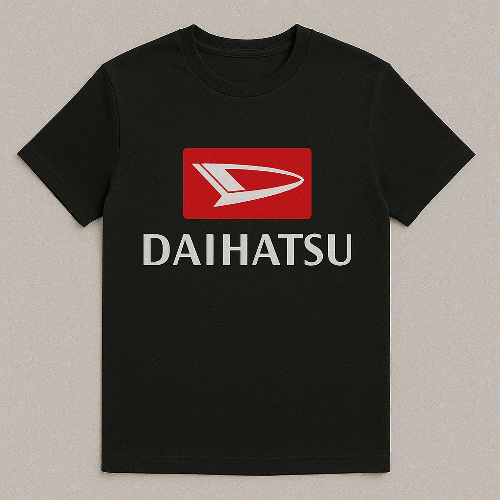 Daihatsu Logo T-Shirt – Classic Black Cotton Tee for Japanese Car Fans