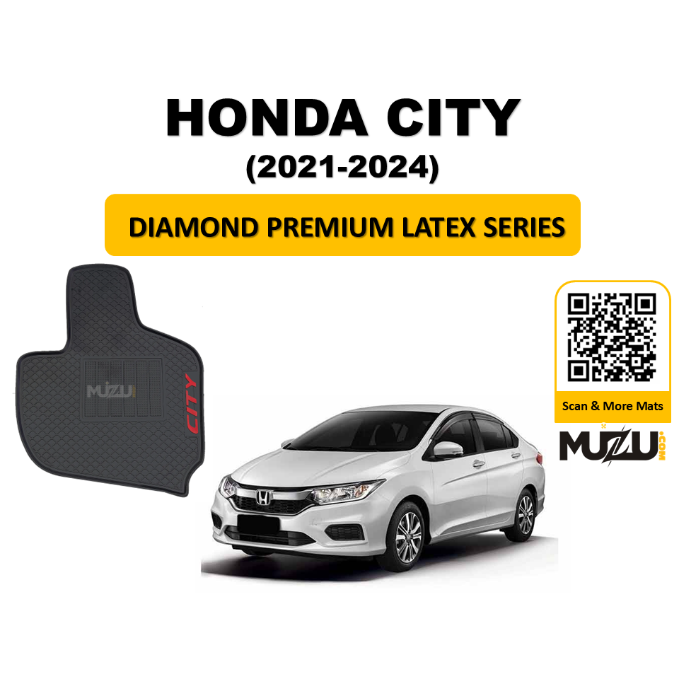 Diamond Premium Latex Car Floor Mats for Honda City (2021–2024)