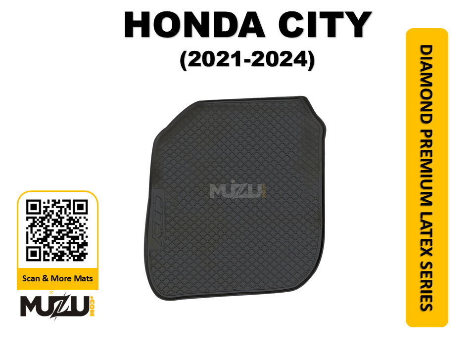 Diamond Premium Latex Car Floor Mats for Honda City (2021–2024)