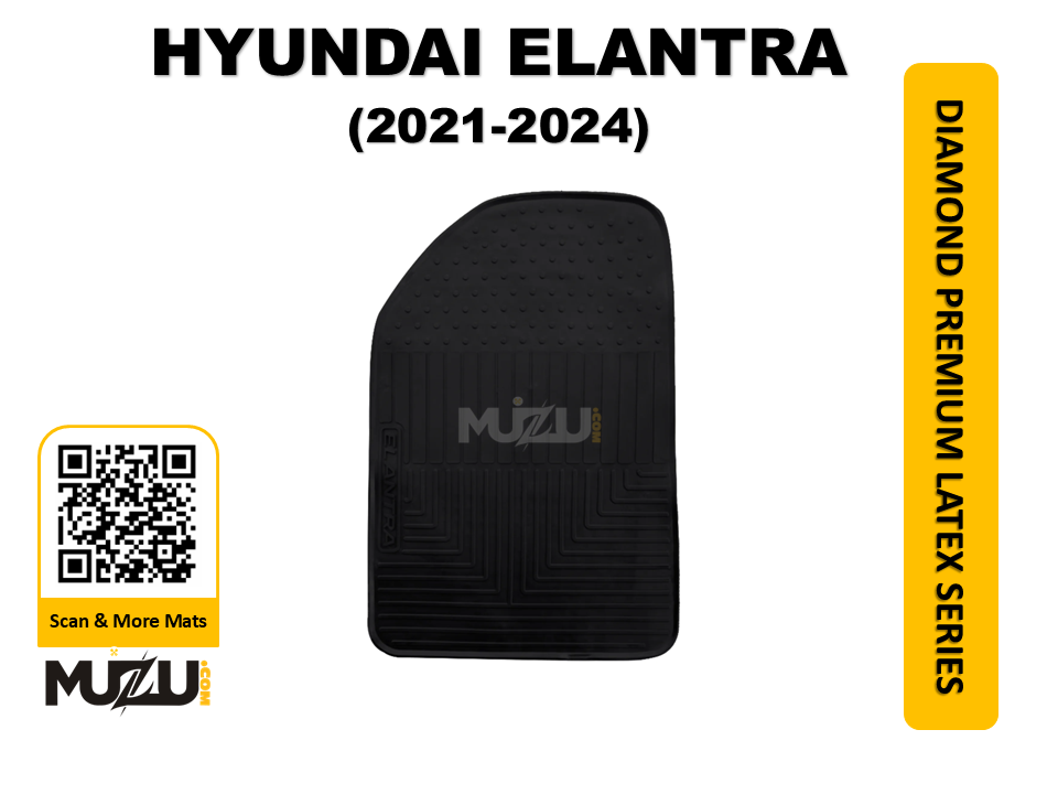 Diamond Premium Latex Car Floor Mats for Hyundai Elantra (2021–2024)