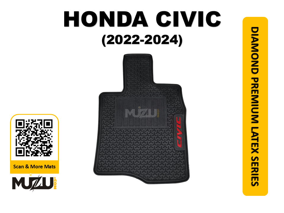 Diamond Premium Latex Series Car Floor Mats for Honda Civic 2022β2024