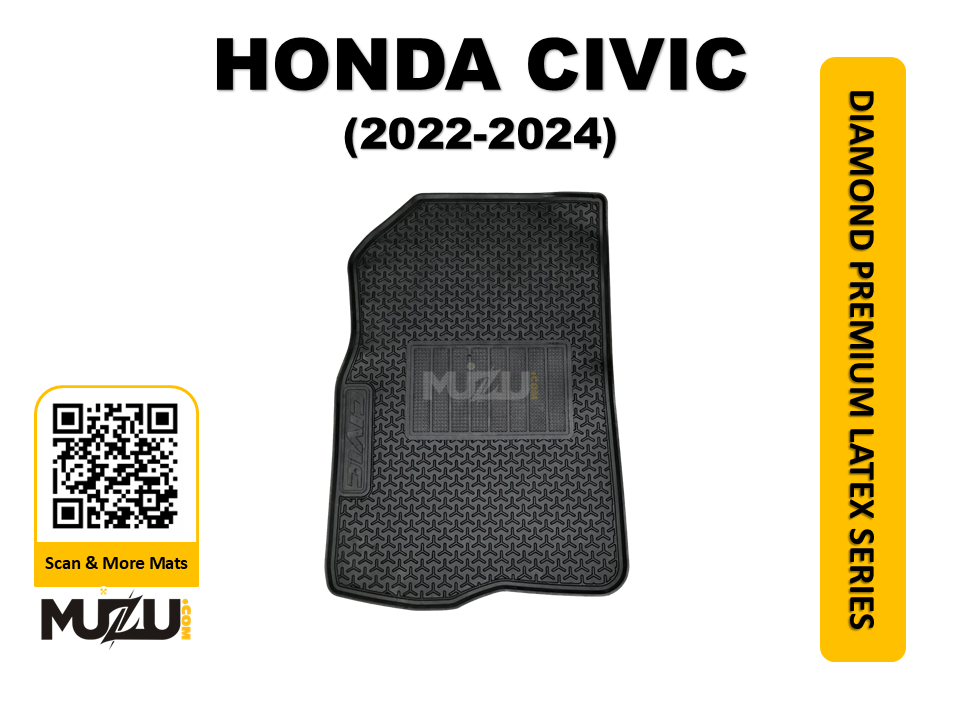 Diamond Premium Latex Series Car Floor Mats for Honda Civic 2022β2024