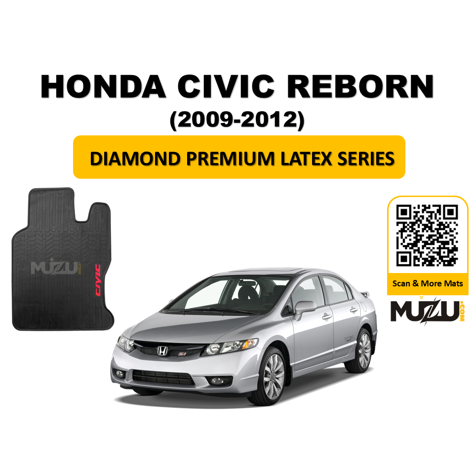 Diamond Premium Latex Series Car Floor Mats for Honda Civic Reborn (2009–2012)
