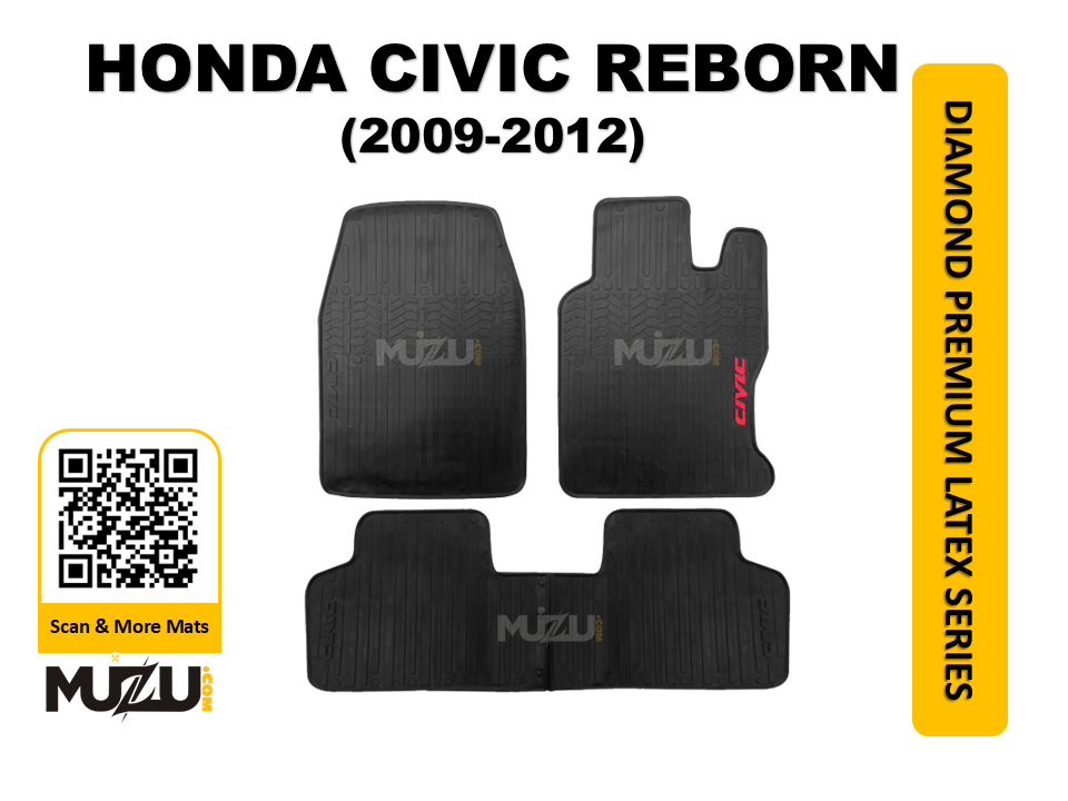 Diamond Premium Latex Series Car Floor Mats for Honda Civic Reborn (2009–2012)