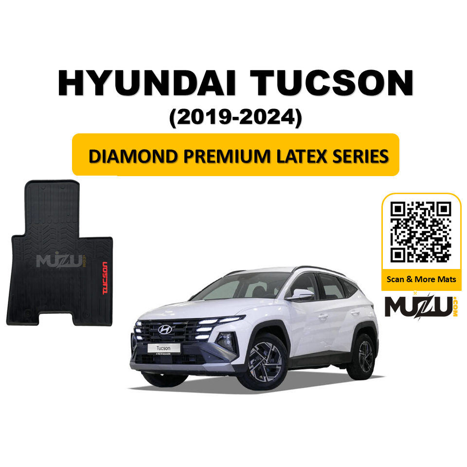 Diamond Premium Latex Series Car Floor Mats for Hyundai Tucson (2019–2024)