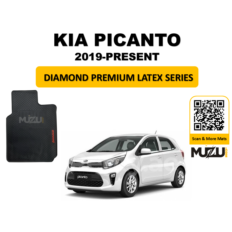 Diamond Premium Latex Series Car Floor Mats for Kia Picanto (2019–Present)