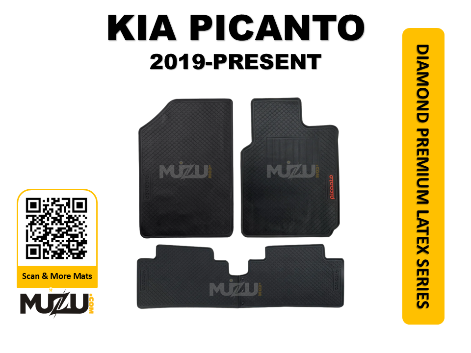 Diamond Premium Latex Series Car Floor Mats for Kia Picanto (2019–Present)