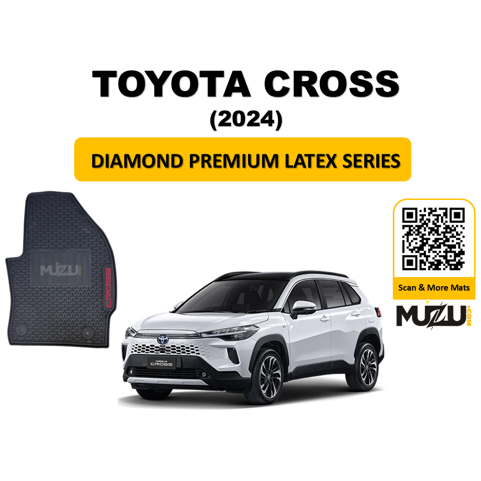 Diamond Premium Latex Series Car Floor Mats for Toyota Cross 2024