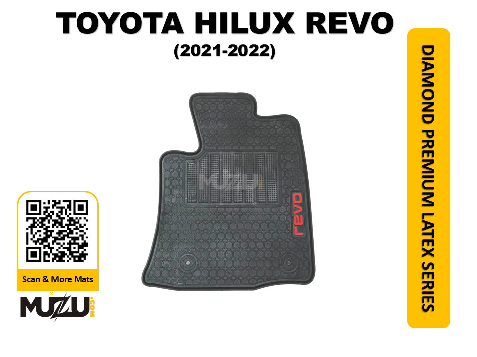 Diamond Premium Latex Series Car Floor Mats for Toyota Hilux Revo 2021–2022