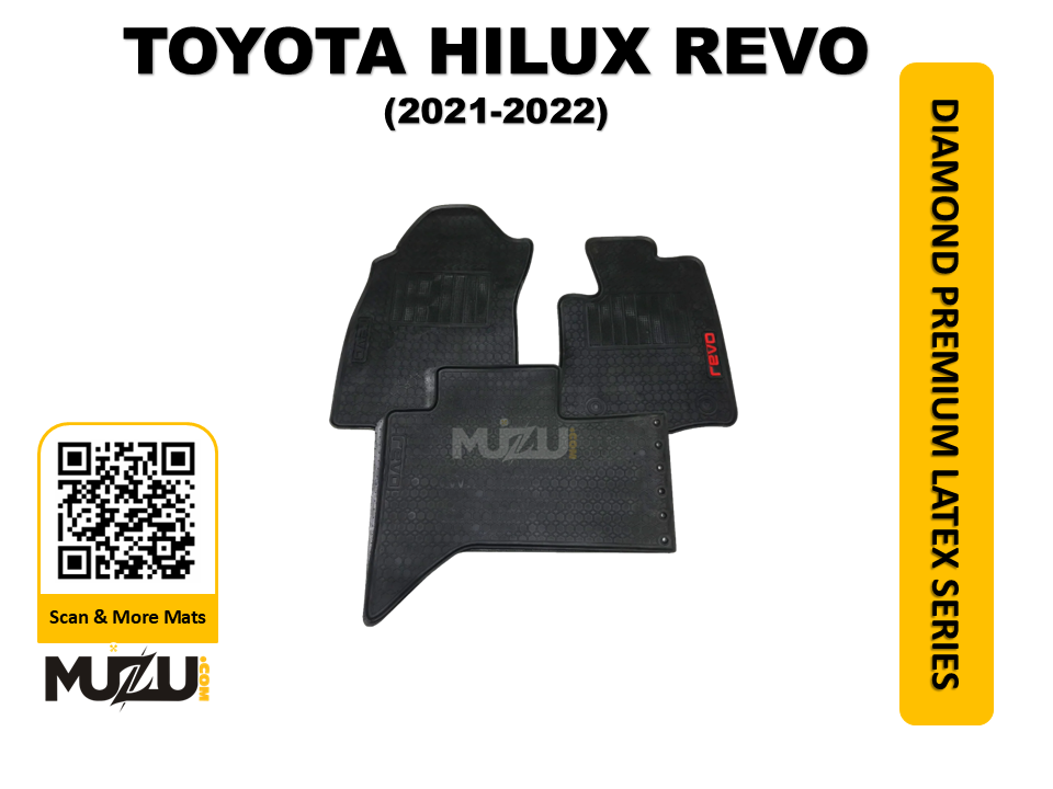 Diamond Premium Latex Series Car Floor Mats for Toyota Hilux Revo 2021–2022