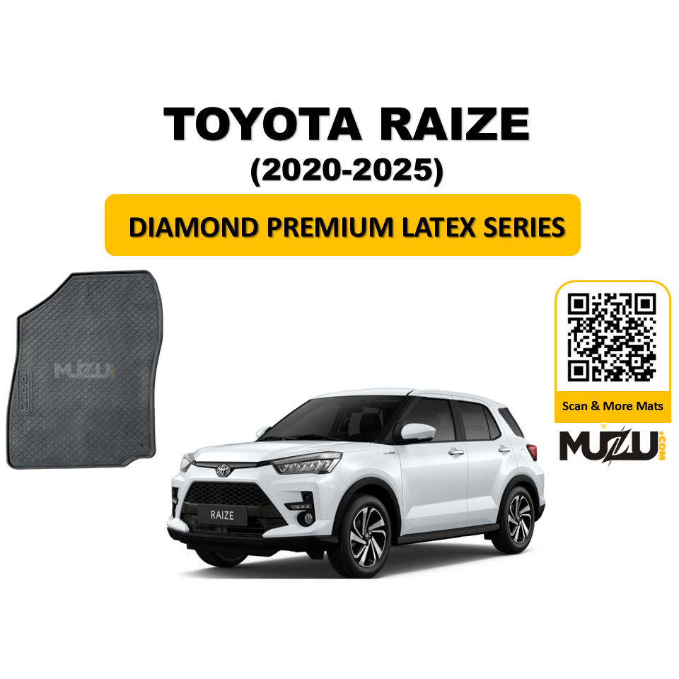 Diamond Premium Latex Series Car Floor Mats for Toyota Raize (2020–2025)
