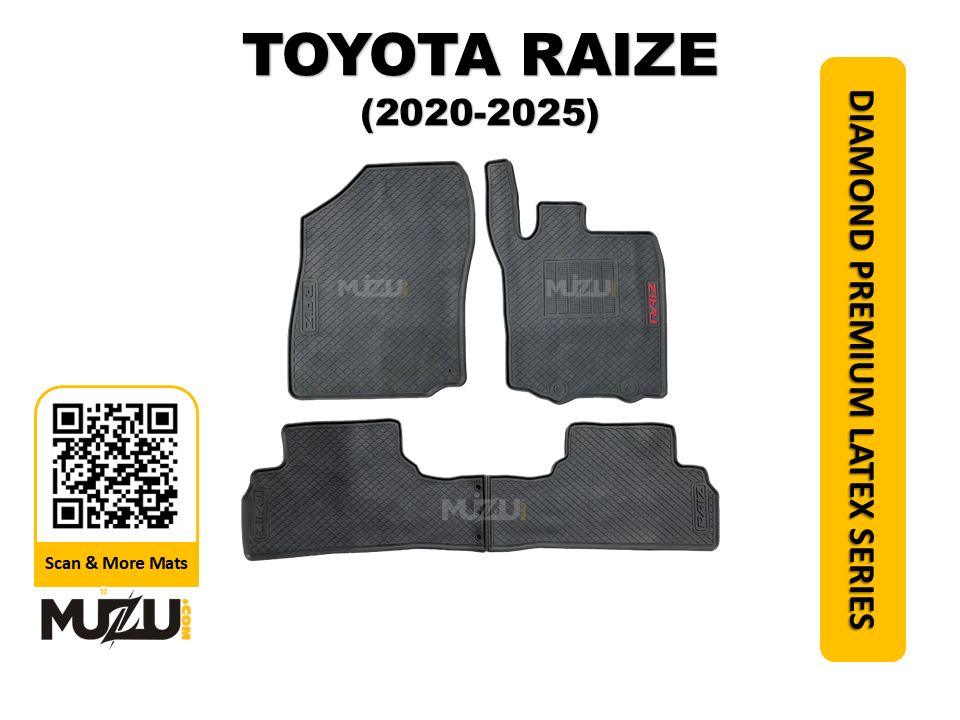 Diamond Premium Latex Series Car Floor Mats for Toyota Raize (2020–2025)