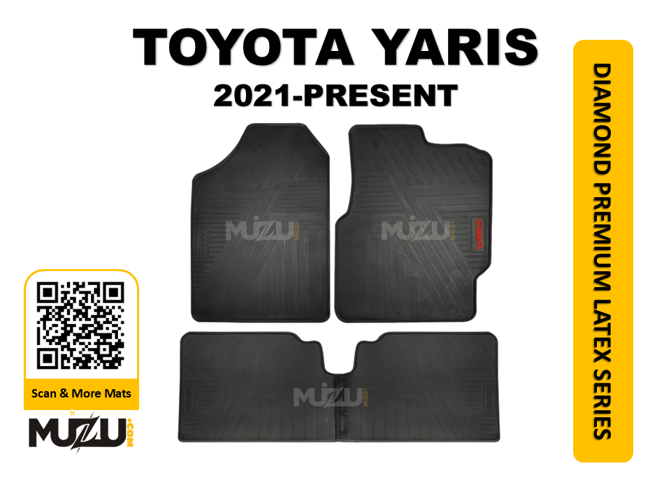 Diamond Premium Latex Series Car Floor Mats for Toyota Yaris (2021–Present)