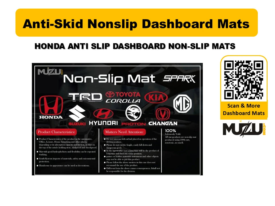 Honda Anti-Slip Dashboard Mats – Nonslip Car Interior Accessory