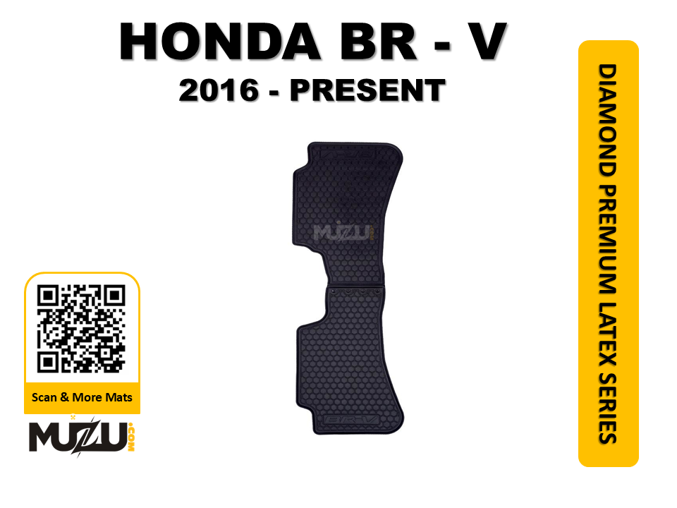 Honda BR-V Latex Rubber Car Floor Mats (2016–Present) – Durable Custom Fit