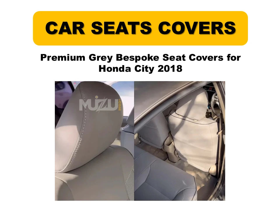 Honda City 2018 Grey Bespoke Seat Covers – Custom Fit, Premium Comfort & Stylish Protection