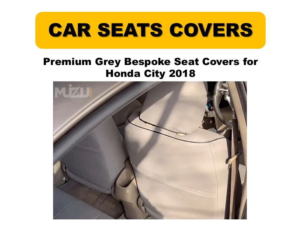Honda City 2018 Grey Bespoke Seat Covers – Custom Fit, Premium Comfort & Stylish Protection