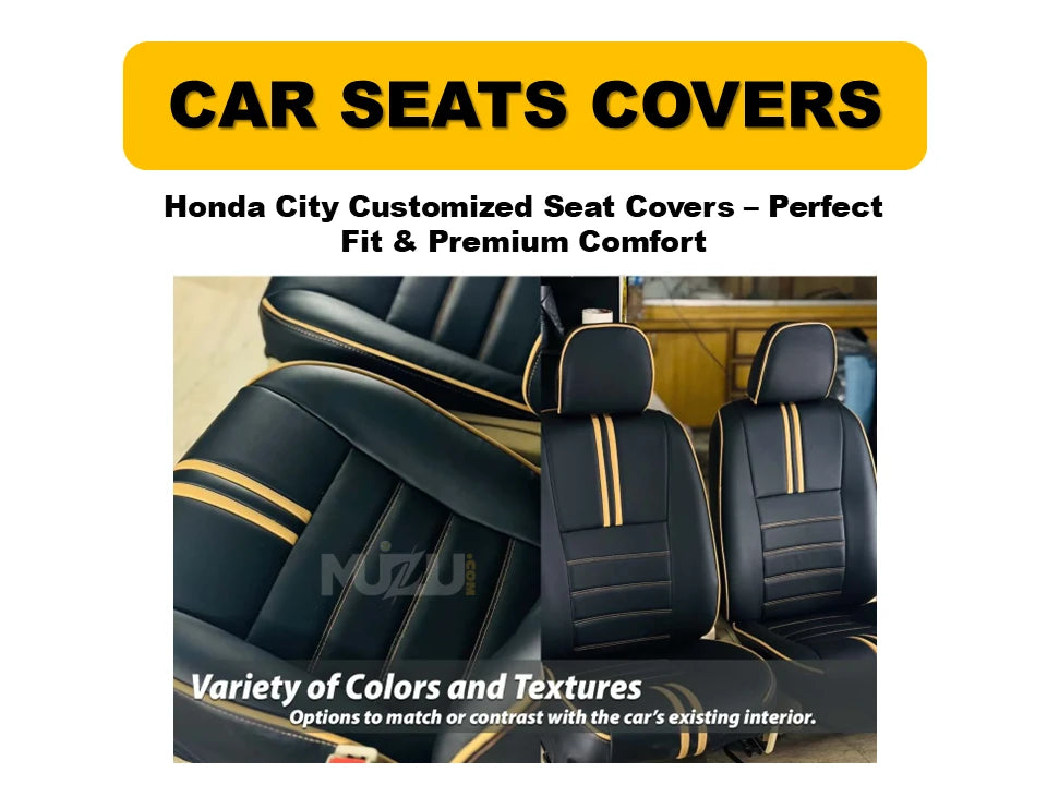 Honda City Customized Seat Covers – Perfect Fit, Premium Comfort & Protection