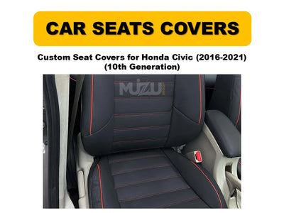 Honda Civic 2016–2021 Custom Seat Covers (10th Gen) – Premium Fit, Comfort & Style
