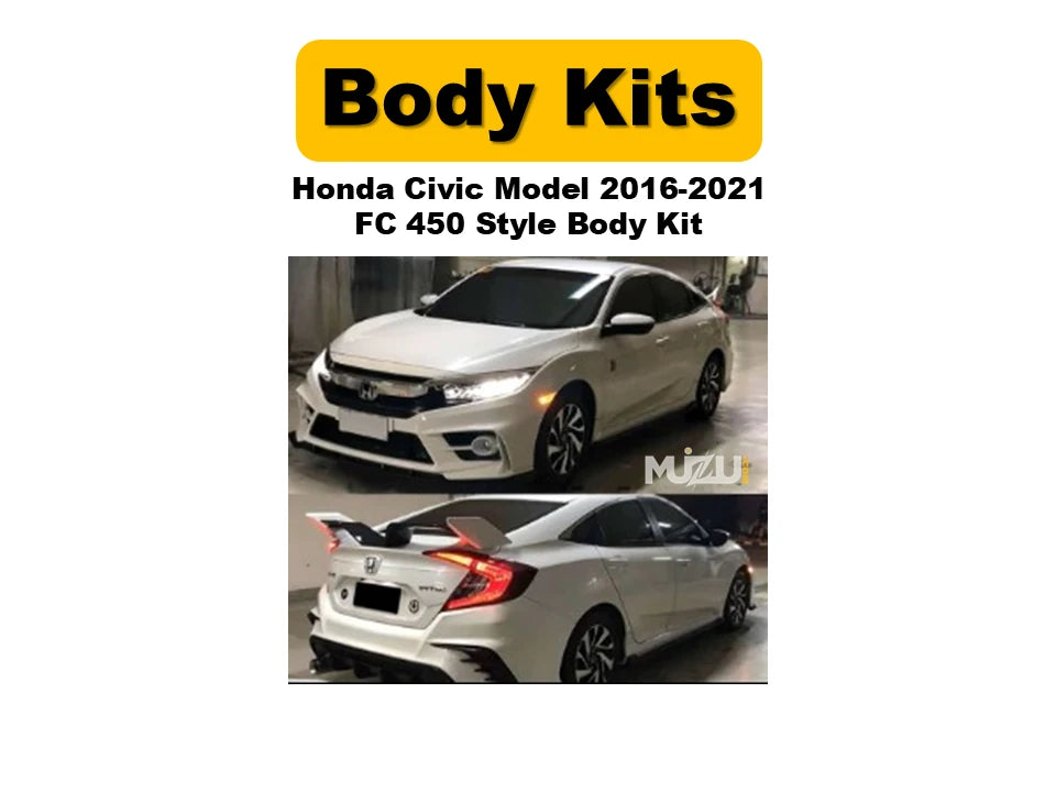 Honda Civic 2016–2021 FC 450 Style Body Kit (ABS Plastic) – Complete Set