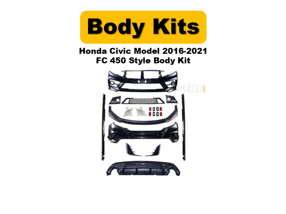 Honda Civic 2016–2021 FC 450 Style Body Kit (ABS Plastic) – Complete Set
