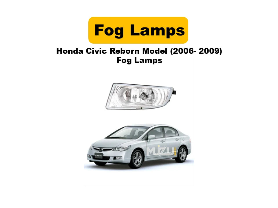 Honda Civic Reborn 2006–2009 Fog Lamps | Front Bumper Fog Lights Set