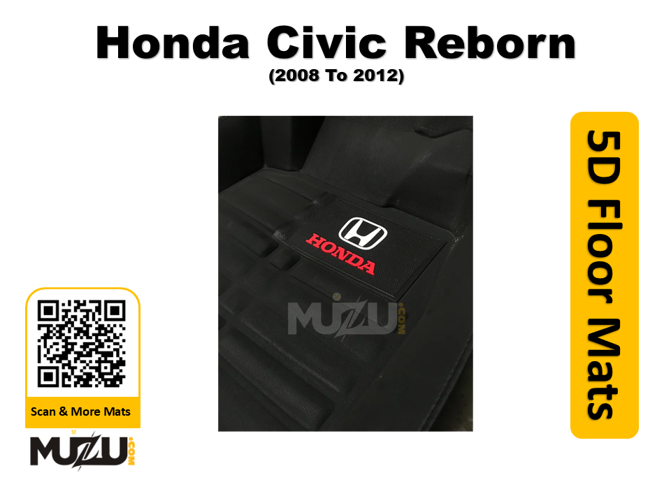 Honda Civic Reborn 5D Car Floor Mats (2008–2012) – Luxury Custom Fit