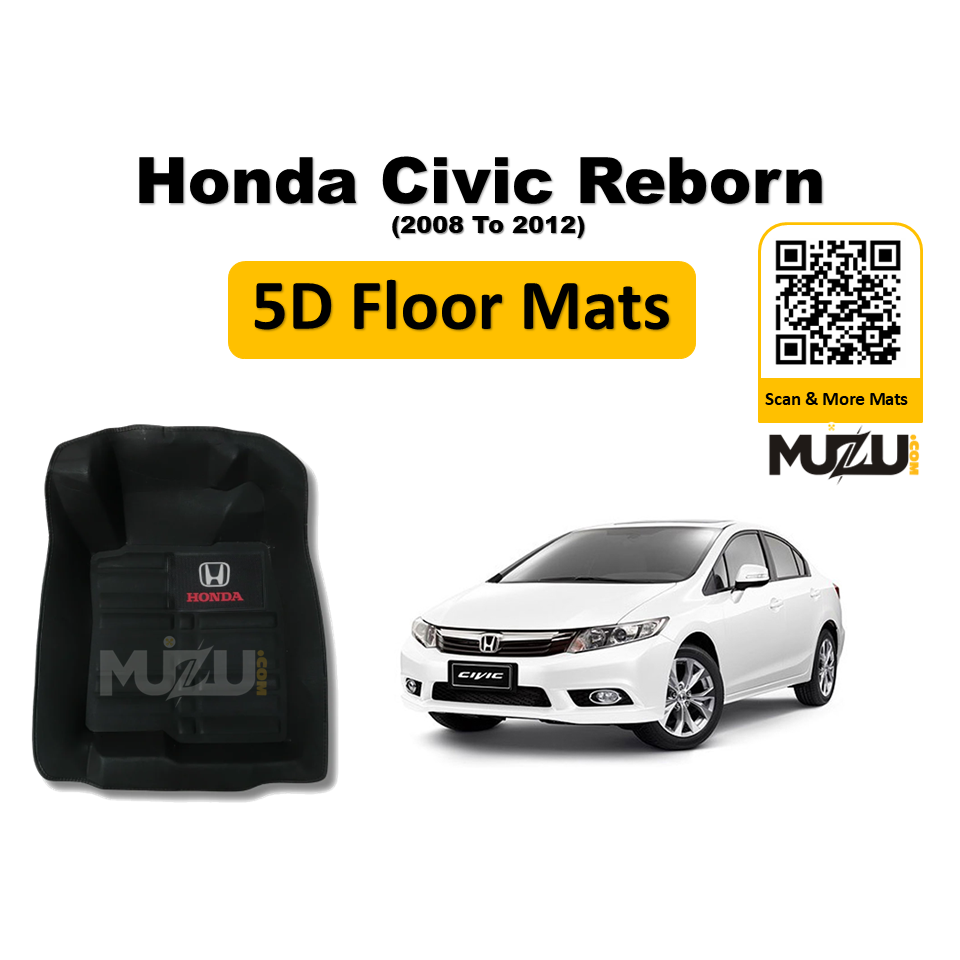 Honda Civic Reborn 5D Car Floor Mats (2008–2012) – Luxury Custom Fit