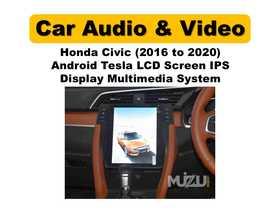 Honda Civic Tesla Android Screen 2016–2020 | IPS LCD Touchscreen Multimedia System