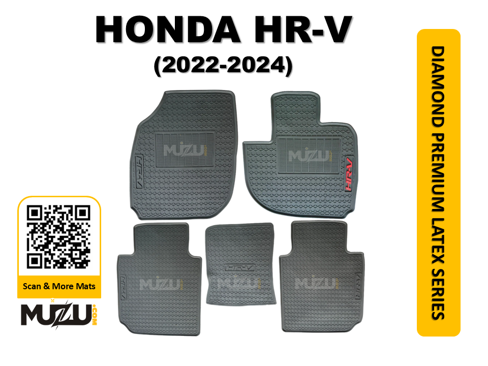 Honda HR-V 2022–2024 Premium PVC Latex Car Floor Mats – Custom Fit