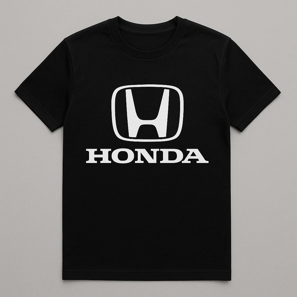 Honda Logo T-Shirt – Classic Black Cotton Tee for Riders & Car Lovers