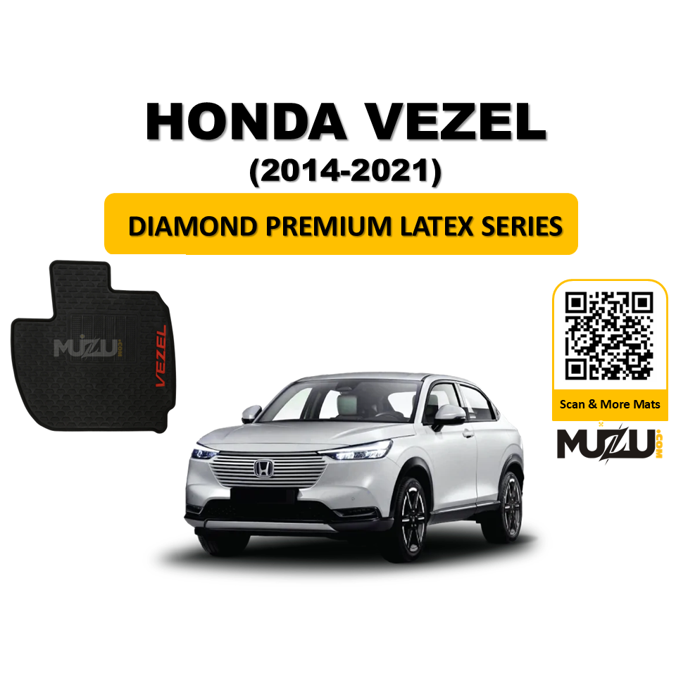 Honda Vezel Latex Rubber Car Floor Mats (2014–2021) – Durable All-Weather Protection