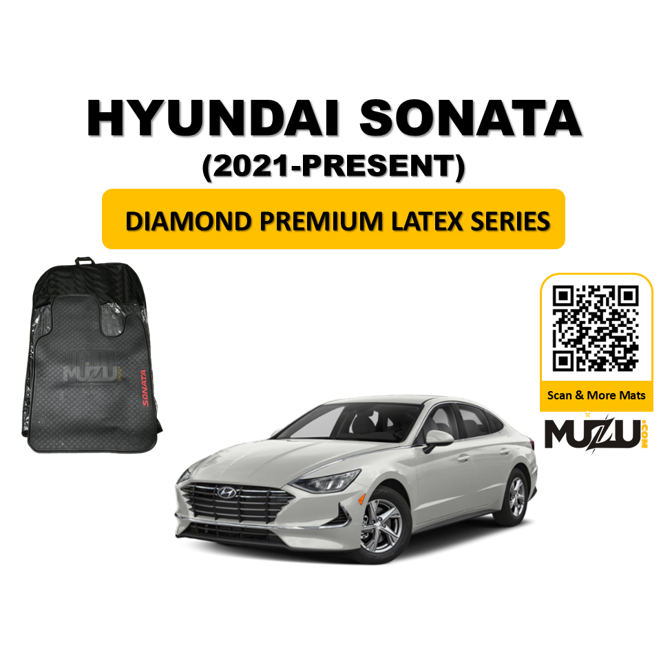 Hyundai Sonata 2021–Present Diamond Premium Latex Car Mats Luxury 5D Protection