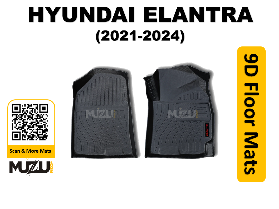 Hyundai Elantra 9D TPE Plastic Car Floor Mats (2021–2024) – Heavy Duty Custom Fit