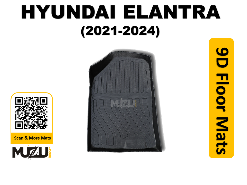 Hyundai Elantra 9D TPE Plastic Car Floor Mats (2021–2024) – Heavy Duty Custom Fit