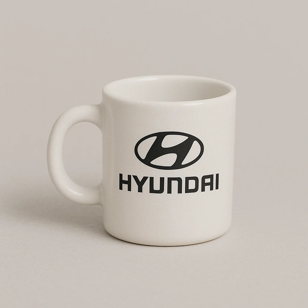 Hyundai Logo Mug – Premium White Ceramic Cup for Car Lovers
